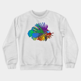 Exotic Color Explosion Fish Summer Beach Aesthetic Crewneck Sweatshirt